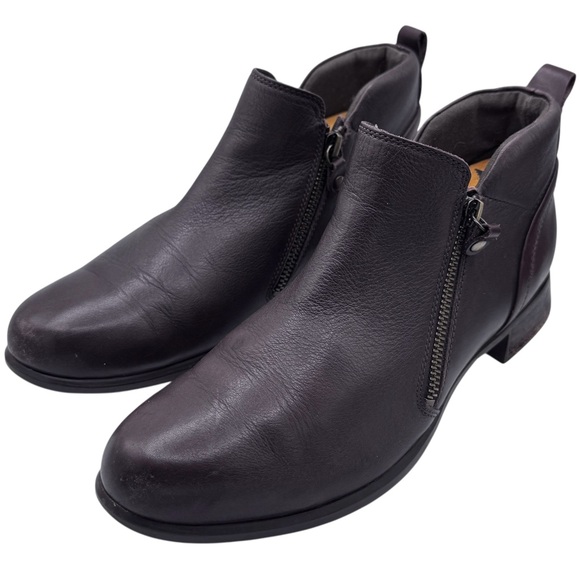 Munro Women’s Brown Leather Ankle Boots Size 9 - Picture 1 of 12